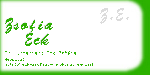 zsofia eck business card